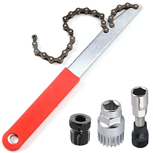 Harupink 4Pcs Mountainbike Reparatur Werkzeug Kit Outdoor Radfahren Fahrrad Wartung Werkzeug Set mit Kettenpeitsche Entferner Bodenlager Entferner Kurbel Abzieher Ritzel Abzieher MTB Reparatur Werkzeu