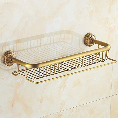 JUULUK Panier de douche mural profond avec barre porte-serviette, shampooing, après-shampoing, accessoires de salle de bain, vis intégrées