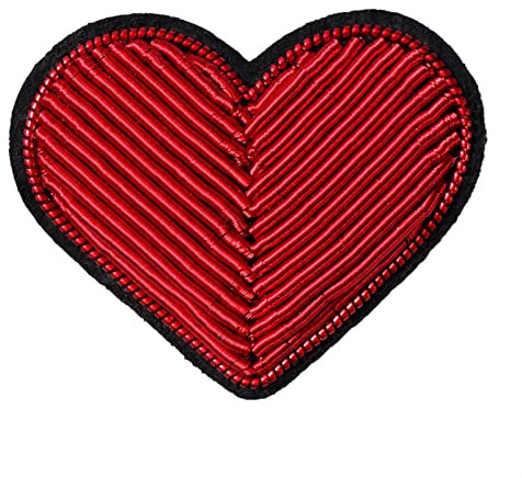 Générique Broche de Mariage Broche Coeur, Fil de Cuivre Brodé à la Main Amitié Amour Mignon Épingle Revers Badge Accessoires de Vêtements de Mariage (Taille :)