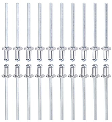 DTGN 3.2mm x 5mm (DxL) Blindnieten - 60Pack - Gut für Maschine Verbindung - Aluminum Kuppel Offenes Ende Niet