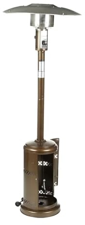 Four Seasons Courtyard 86 Freestanding Steel 40K BTU Liquid Propane Gas Patio Heater with Adjustable Temperature Control for Outdoor Backyard, Bronze