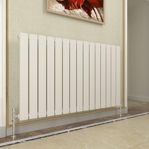 GY Bath Radiateur horizontal blanc à panneau plat 600 x 1020 mm