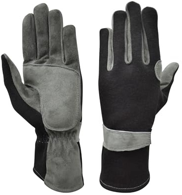 SBL SOUTH BEACH LEATHER Nomex - Guantes de cuero para carreras de coche, ignífugos, para conducir, volar, piloto, guantes para conductores de coches de carreras, guantes resistentes al fuego (grande)