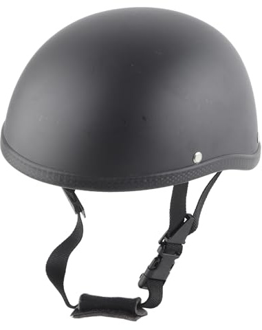 Casco Moto Vintage, Berretto con Teschio a Basso Profilo Opaco Adulto Uomo Donna Casco Aperto retrò Casco Moto Casco Mezzo Moto retrò Casco Moto retrò (L)
