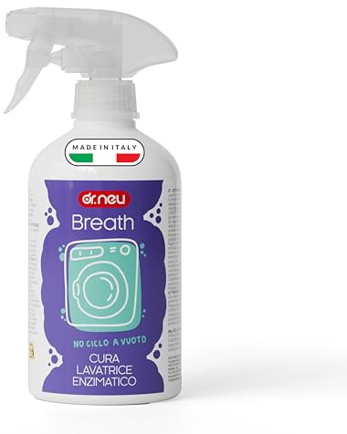 DR. NEU - Cura Lavatrice Igienizzante e Anticalcare Breath Spray Enzimatico Naturale, Senza Ciclo a Vuoto, Pulitore Lavatrice Contro Cattivi Odori e Sporco - Compatibile con Tutte le Lavatrici 500ml