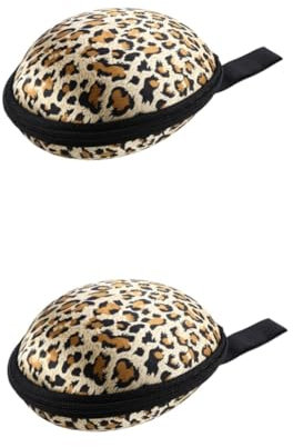 CAXUSD 2 Stück Aufbewahrungskoffer Für Unsichtbare Bhs Silikon-bh-tasche Für Unterwegs Dessous-hülle Mit Reißverschluss Handschlaufe Leopardenmuster