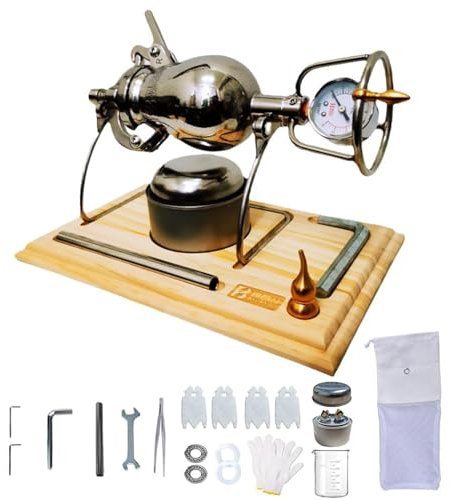 AHDFY Popcorn Machine, Home Mini Retro Popcorn Machine 304 Stainless Steel Popcorn Popper Small Stovetop High Pressure Hand Popcorn Machine,520ML