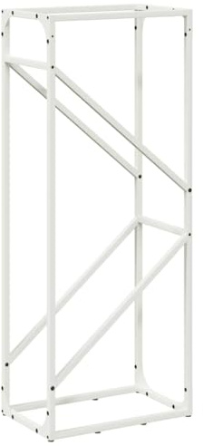 vidaXL Portant de Bois Chauffage Blanc 40x25x100 cm, Support à bûches de cheminée, Support à bûches, Support à bûches, Stockage de bûches d'intérieur
