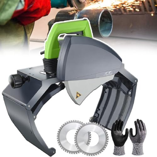 ERSINIAN Tagliatubi Elettrico Automatico, tagliatubi in Rame per Tubi di Diametro 0,59-8,66/2,95-15,74 Pollici, 5 velocità Regolabili (15,74 Pollici)