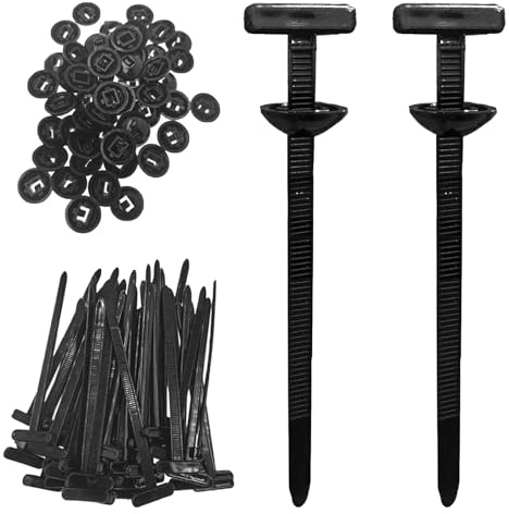 Ajuanbazha 100PCS Nylon Universal Cable Tie Buckle, Serre Cable Plastique Polyvalentes Résistantes, Boucles en Plastique pour Réparation Automobile, Attache Cable Fixation Rapide et Durable