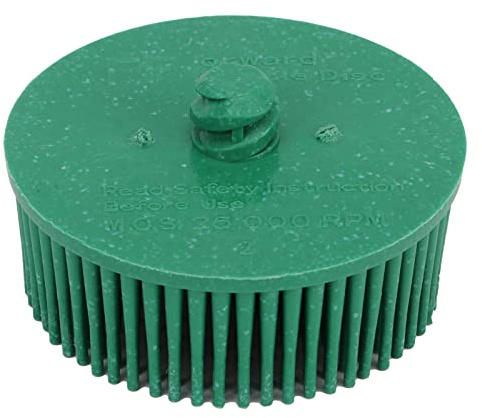 Disco di setola 2 pollici Grit di setola, materiale in carburo di silicio Risparmio di manodopera ed efficiente disco di rimozione del rivestimento abrasivo per metallo (Giallo) (Verde)