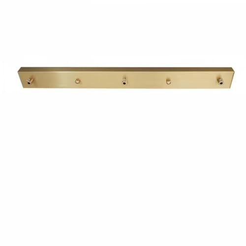 DESHOME L 60cm Lampenbaldachin 3 Loch Baldachin Lampe Gold Metall Deckenrosette Matt Abdeckung Baldachin für 3 Lampen Kabelabdeckung Deckenbaldachin, für Hängeleuchte Deckenleuchte