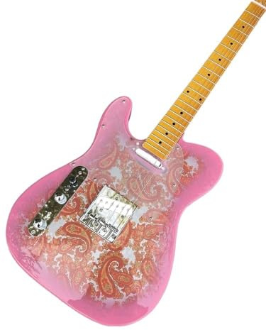 Maßgeschneiderte Linkshänder-Gitarre. Fabrikgefertigte 6-saitige E-Gitarre mit roter Lackierung auf der Vorder- und Rückseite
