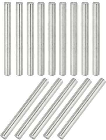 QUARKZMAN 14 Stück 304 Edelstahl Zylinderstift 8mm Durchmesser, 80mm Lange Dübelstifte Metall Regalstifte für Kleiderschrank Kommode Schrank Bücherregal Industrie Haushalt Möbel Regale