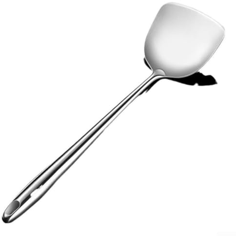 Ensemble d'ustensiles de cuisine en acier inoxydable 316L avec spatule, cuillère fendue, louche, poignées creuses résistantes à la chaleur, design monobloc sans couture pour un nettoyage facile (D)