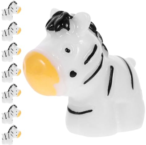VICASKY 8pcs Mini Resin Zebra Figurines Small Animal Decorative Miniature Zebra Accessories for DIY Terrariums and Succulent Plant Decorations
