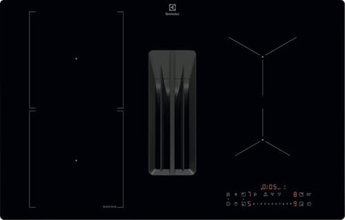 KCC83410CK - Piano Cottura Induzione 4 Fuochi con Cappa Integrata Aspirante 80 cm Nero