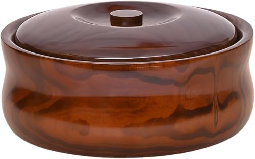 21–22 cm stor träskål med bred öppning och lock, stor kapacitet, perfekt för familjefester, för förvaring av nötter, godis, ris och sallader (19–20 cm)