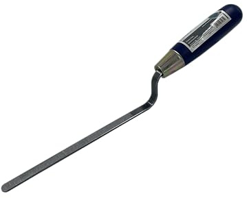Deutsche Fugenkelle 14 mm – Deutsche Form mit Holzheft & Flachem Hals – Gehärtetes Stahl-Blatt – Extra breites Fugeisen für Naturstein & Sanierung