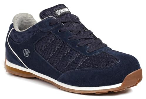 Apache Strike Safety Trainers | Navy Size 6 UK | Steel Toe Cap | Midsole Protection | Padded Collar and Tongue | Safety Certified | Durable Outsole