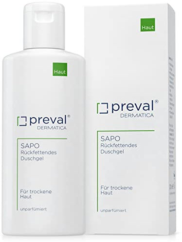 preval® SAPO 500 ml | Rückfettendes Duschgel mit wertvollem Jojoba-Öl für die Reinigung trockener, fettarmer (hydrolipidarmer) Haut