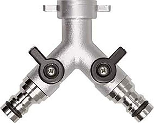 Geka 331XSB Zweiwegeventil Stecksystem IG G 3/4 Zoll aus Messing, Silber, 18 x 8 x 13 cm