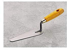 Cazzuola Italiana Lingua di Gatto acciaio legno 16 cm