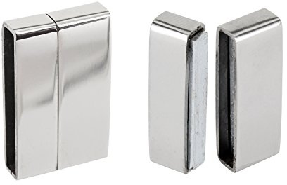 AURORIS - Flacher Magnetverschluss aus Edelstahl - Loch: 20x3 mm - 5 Stück