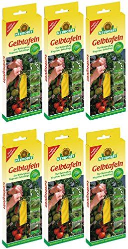 6 x 21 (126 Stk) Neudorff Gelbtafeln (kleinformatig) insektizidfrei