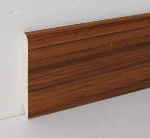 Hobby Legno - Battiscopa Rivestito In Legno Di Teak Verniciato mm. 100X13X2400 Nr. 2 pezzi totale metri 4,80.