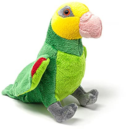 Cornelissen - 1017250 - Amazone, Papagei, Plüsch, Stofftier, 24cm, waschbar bis 30 Grad