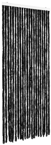 vidaXL Insektenschutz Vorhang Fliegengitter Fliegenvorhang Türvorhang Flauschvorhang Fliegenschutz Balkontür Wohnzimmer Wohnwagen 90x220 cm Anthrazit Chenille