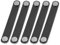 VOANZO 5PCS Tirador de Puerta para Muebles Herrajes de Cuero de Primera Capa Tirador de Puerta Cuero de PU para herrajes para Muebles Doble Clavo 17cm (Negro)