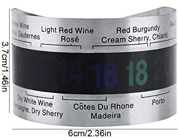 Mini Size Wine Temperature Bracelet, Stainless Steel Wine Bottle Thermometer, Bar Tool Bar Accessories for Home for Restaurant