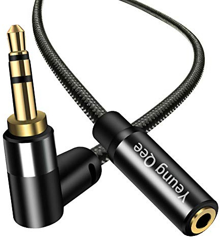 Yeung Qee 3.5mm Male to Female Extension Stereo Audio Cable 10M, AUX Audio Headphone Extension Cable Stereo Jack Cord for Phones, Headphones, Speakers, Tablets, PCs and More (10m)