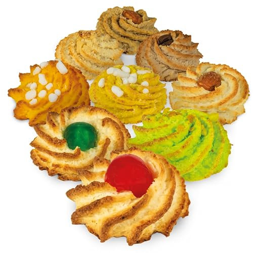 Biscotti siciliani di pasta di mandorle, Box regalo da 600 gr. Confezioni sigillate monoporzione, Biscotti assortiti, direttamente da laboratorio artigianale. Dolci siciliani, Pasta di mandorla