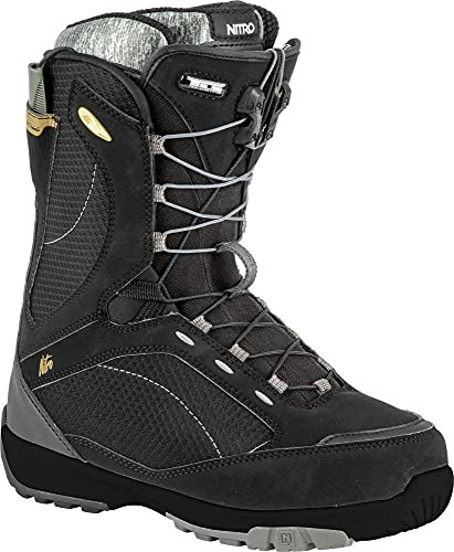 Nitro Snowboards Damen Monarch TLS '22 All Mountain Freestyle Schnellschnürsystem Boot Snowboardboot, Black, 235