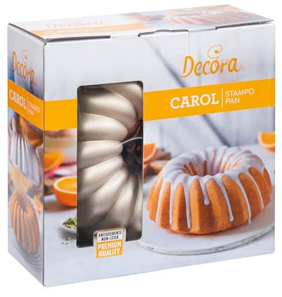 Decora 0080114 Stampo Antiaderente Carol Ø 24 X 10 h Cm, In Alluminio Pressofuso, per realizzare preparazioni dolci e salate.