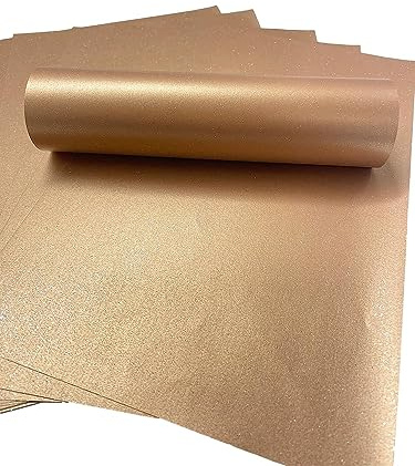10 hojas A4 de papel brillante de cobre bronce con brillo iridiscente, 120 g/m², manualidades, fabricación de tarjetas navideñas