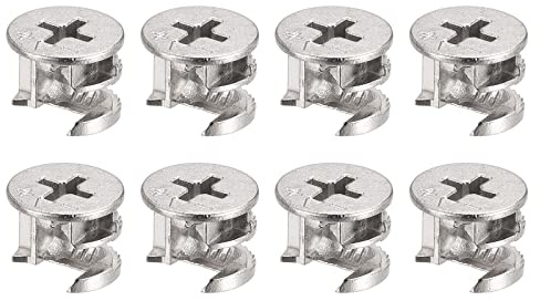 sourcing map Cam Lock Nut for Furniture, 8pcs 14.6x11.3mm Joint Connector Locking Nuts Furniture Connecting Cam Fittings