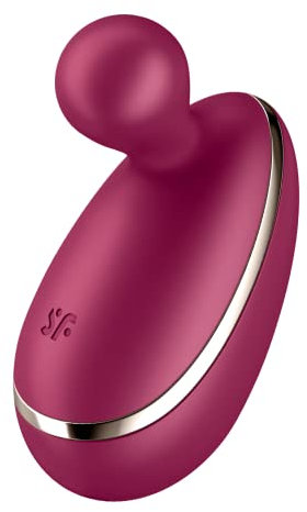 Satisfyer, vibromasseur, vibromasseur à poser, Spot On 1, 7,5 cm, pointe de stimulation flexible, silicone respectueux du corps, étanche (IPX7), couleur:bordeaux