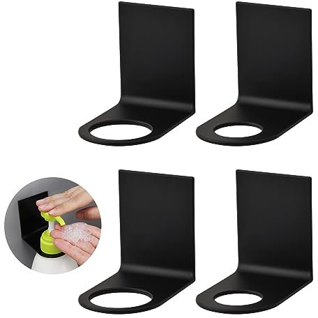 4 Piezas Sostenedor de Botella para Dispensador Jabon Cocina Soporte para Dispensador Jabon Baño/Dispensadores de Gel y Champu/Dispensador de Jabon