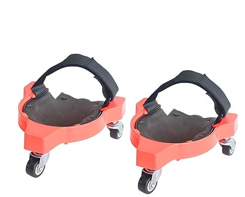 1 STÜCK Rollende Knieschoner Mehrzweck-Knieschoner Mit Riemenscheibe, 3 Lenkrollen, For Bauarbeiten Im Garten, Rot, Schwarz, Gelb (Color : Red)