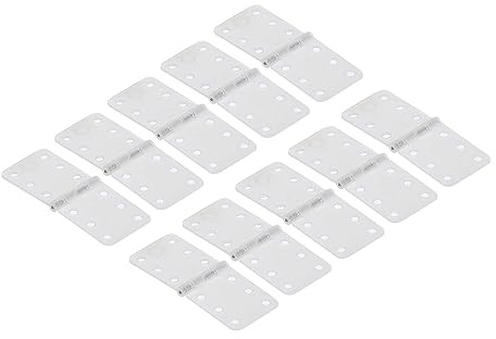 QUARKZMAN 11 x 28 mm RC flygplan fastsatt gångjärn x 5 st flexibelt dörrgångjärn för pysselprojekt [vit nylon]