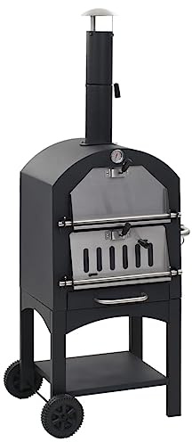 DCRAF Möbelset - Holzkohlebefeuerter Outdoor-Pizzaofen mit Schamottestein