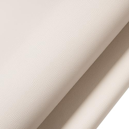 Decotalk Carta da parati beige Stick and Peel Beige Carta da parati testurizzata 45 x 300 cm Carta da parati strutturata per decorazione della parete della camera da letto Carta da parati beige tinta