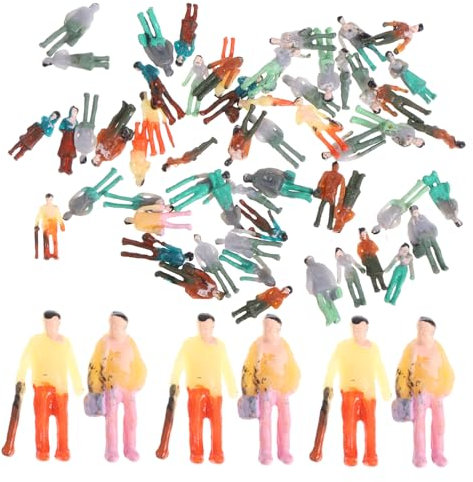 STOBOK 300 STK plastiktisch Craft Mini-Menschen-Figuren menschliche Miniaturfiguren mehrfarbige Menschenfiguren Formen Menschen Zahlen Modell Marionette Statue Schimmel