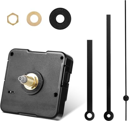 Gadpiparty Selbstgemacht Quarzuhrwerk Kit Mit Schwarzen Zeigern Geräuschlos Anpassbar Für Wanduhr Ersatz Mit Zubehör