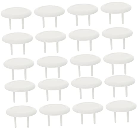 Weiße Steckdosenabdeckungen aus Kunststoff für Elektrische Steckdosen | Kindersicherung, Schutzkappen zum Einsetzen, 50 Stück Packung für Haushalt und Büro