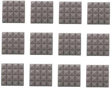 VICASKY 12piezas Paneles Acústicos Forma De Para Acústico Aislantes De Sonido Absorbente De Sonido Para Salas De Grabación y Hogar De Grosor Gris Ignífugo